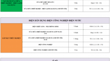 THÔNG BÁO LỊCH HỌC TUẦN MỚI TỪ NGÀY 23/03/2026 ĐẾN NGÀY 28/03/2026
