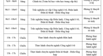THÔNG BÁO LỊCH THI TỐT NGHIỆP NGÀY 30/9/2023