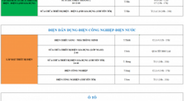 THÔNG BÁO LỊCH HỌC TUẦN MỚI TỪ NGÀY 26/01/2026 ĐẾN NGÀY 31/01/2026