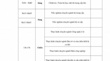 THÔNG BÁO LỊCH THI TỐT NGHIỆP NGÀY 28/04/2023