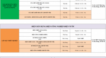 THÔNG BÁO LỊCH HỌC TUẦN MỚI TỪ NGÀY 21/09/2026 ĐẾN NGÀY 26/09/2026