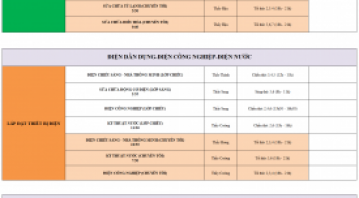 THÔNG BÁO LỊCH HỌC TUẦN MỚI TỪ NGÀY 29/06/2026 ĐẾN NGÀY 04/07/2026